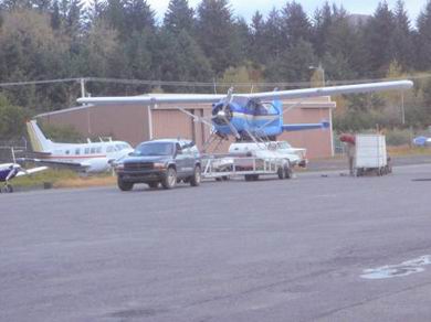 Transfer der Beaver zum Wasserflugplatz