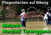 Fliegenfischen auf Sikang in Nordost Terengganu, Malaysia